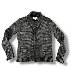 Rag & Bone Target Shawl Collar Cardigan Size Small Cotton Wool Grey Marled Knit